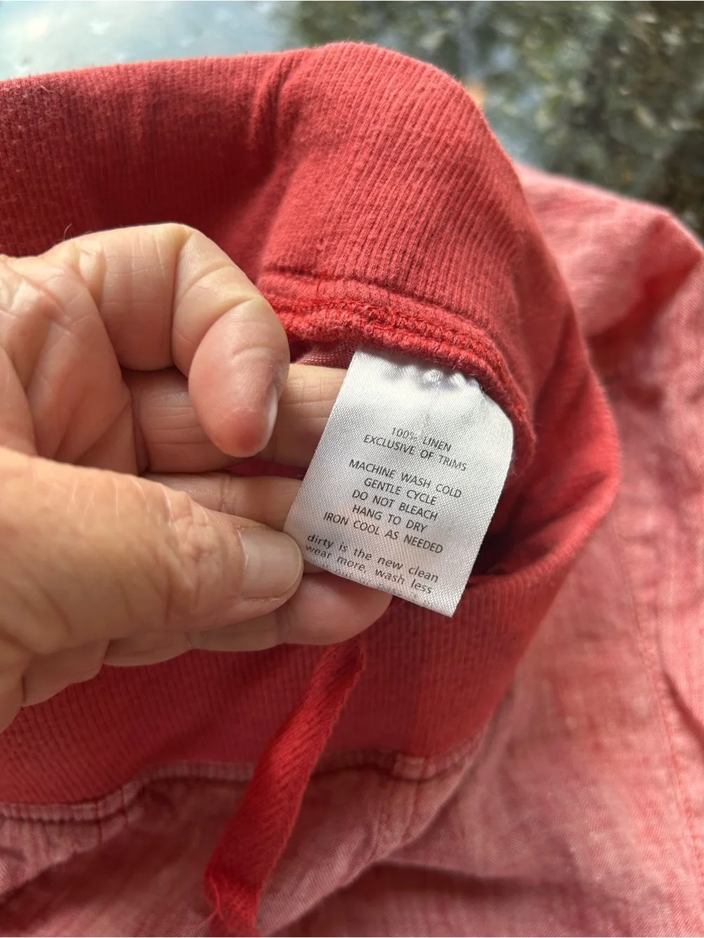 Toad & Co Lina Linen Pants. Ruched leg. Red spice. Pull on. Coastal. Travel. Med - Picture 5 of 8